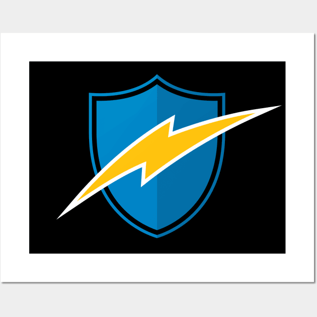 The Shield of Chargers Wall Art by Buck Tee